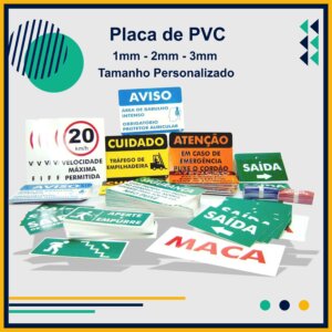 Comunicação Visual placa de pcv